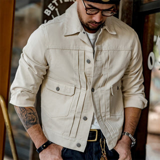 Heritage Denim Jacket – Sandstone Edition